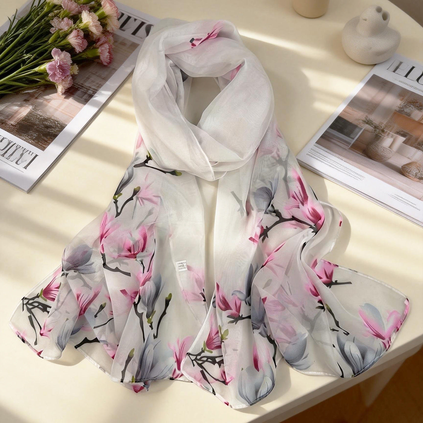XX2001   Versatile Printed Chiffon Scarf