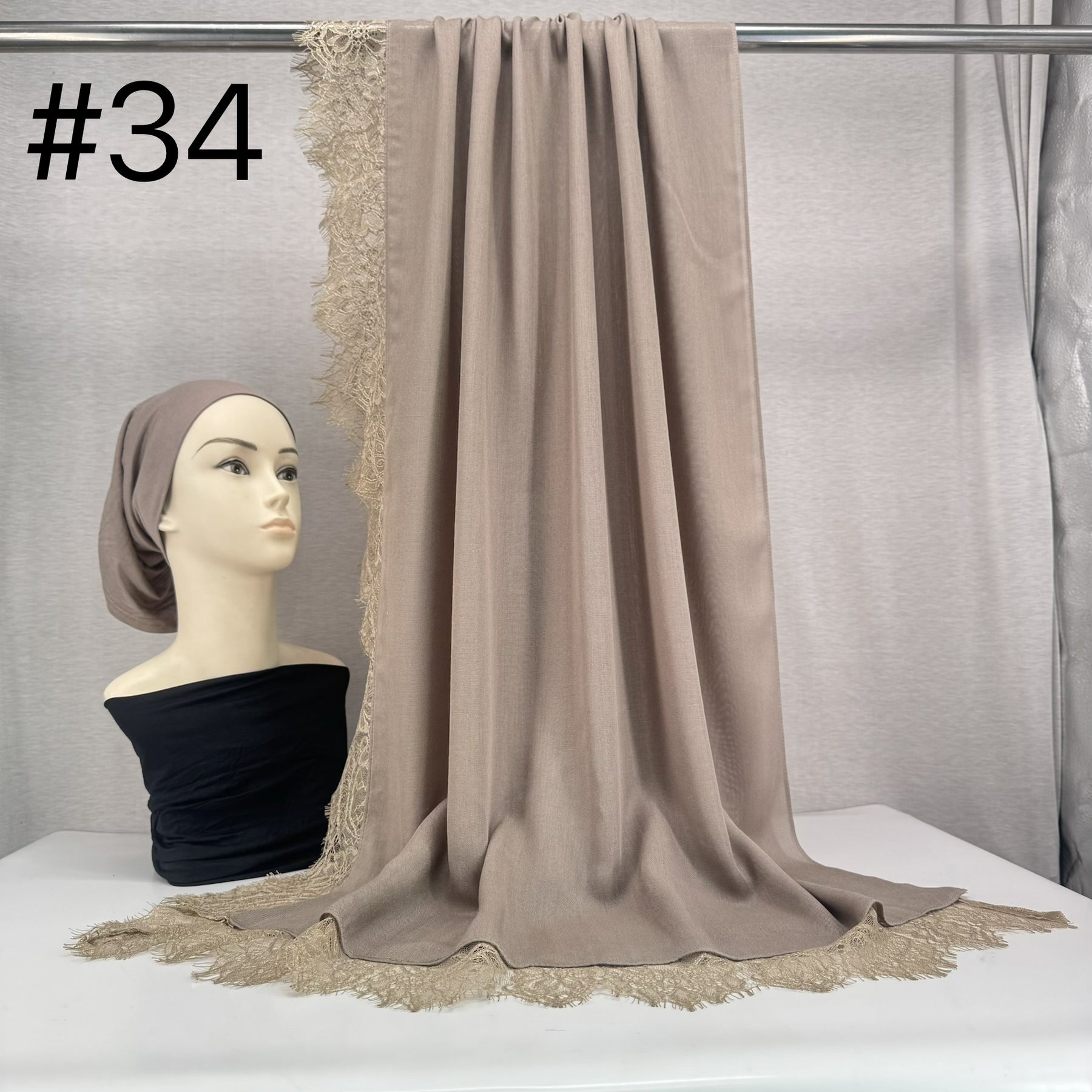 HY002  Elegant Plain Breathable Modal Hijab + Undercap Set
