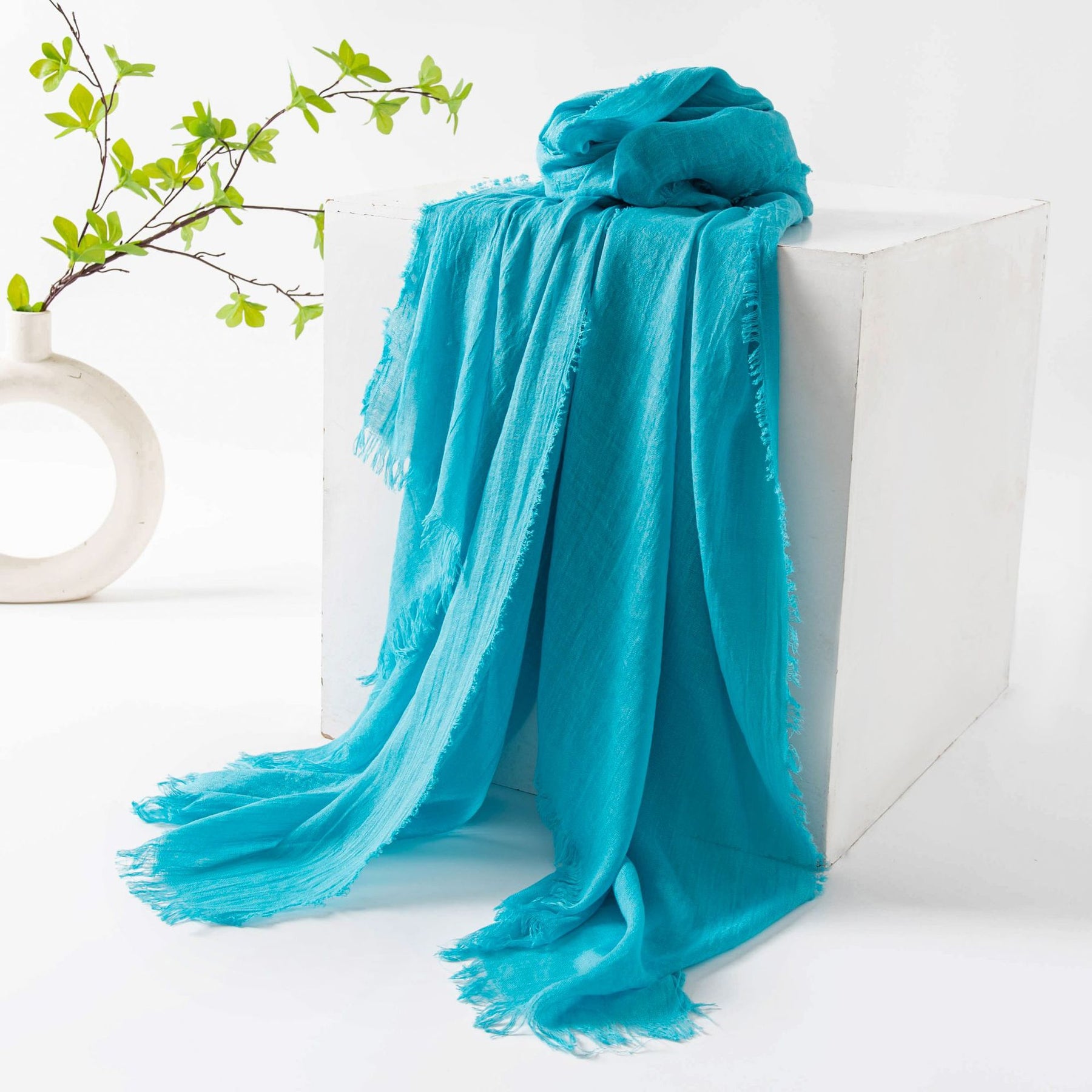 FH24-5559 Cotton and linen scarf for women in spring and autumn hijab/Scarf