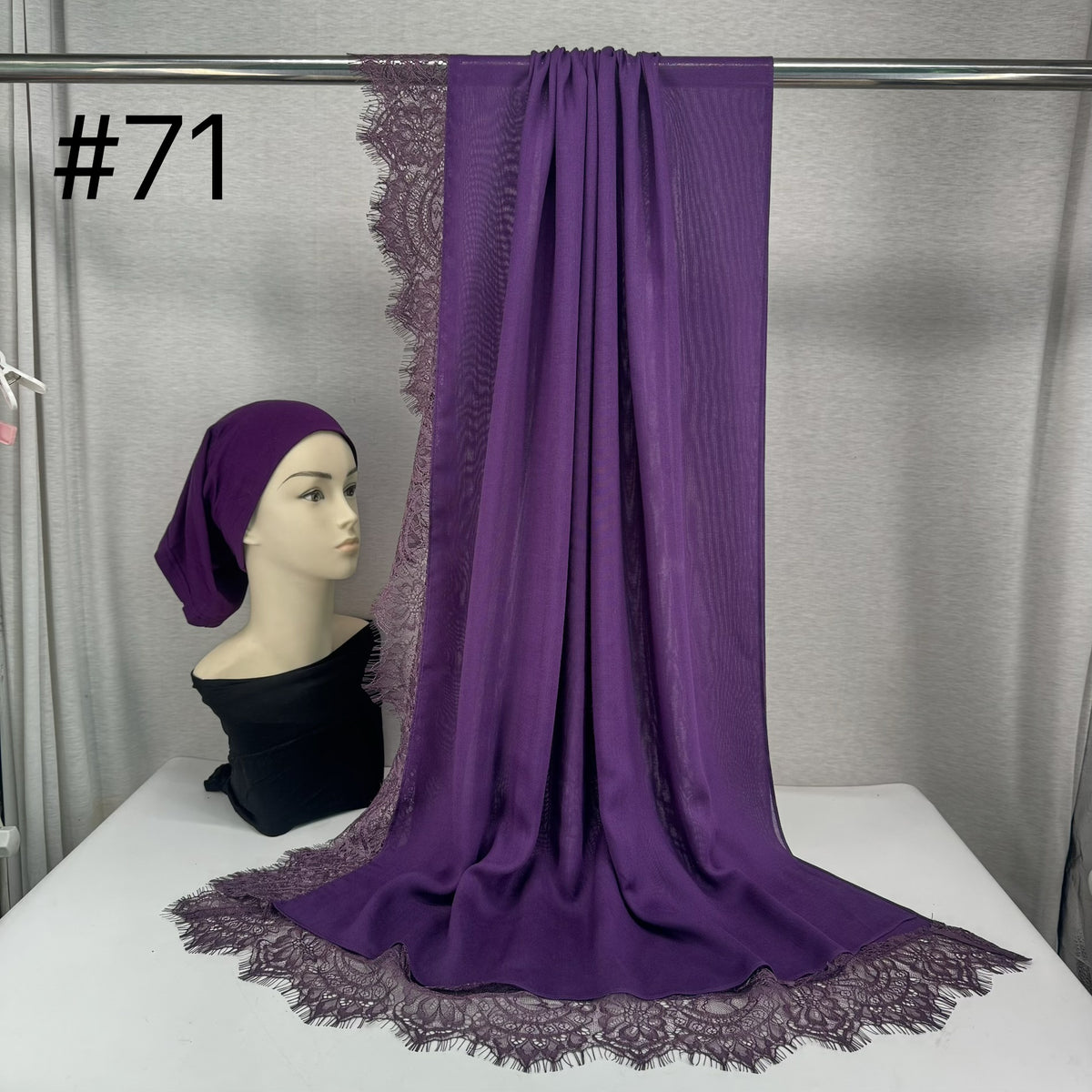 HY002  Elegant Plain Breathable Modal Hijab + Undercap Set