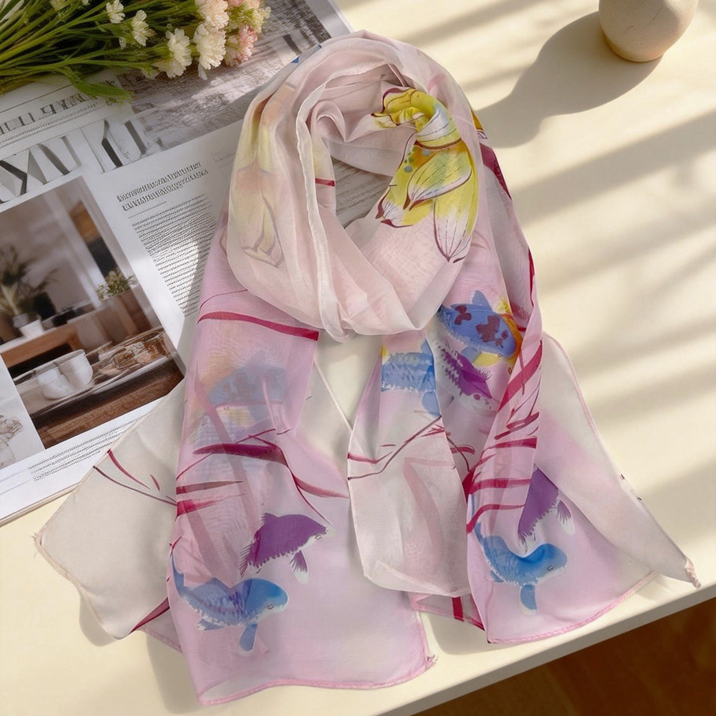 XX2001   Versatile Printed Chiffon Scarf