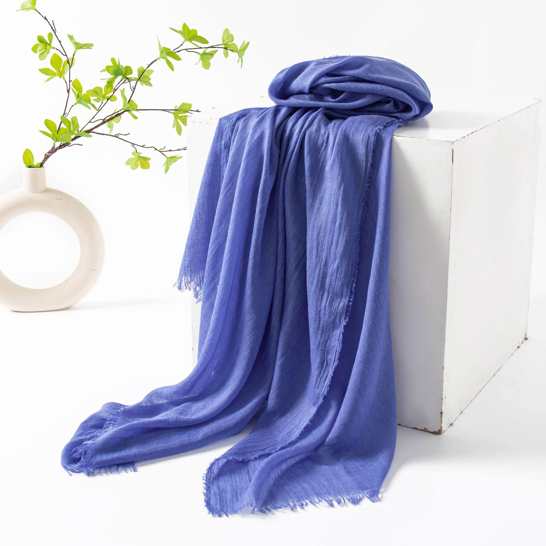 FH24-5559 Cotton and linen scarf for women in spring and autumn hijab/Scarf