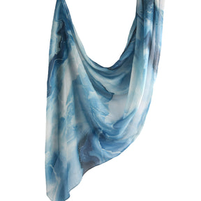 WJ001  Printed Tie-Dye Polyester Long Hijab
