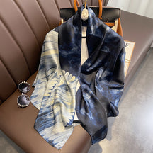 S11001  110*110 cm Printed Silk-Look Large Square Scarf