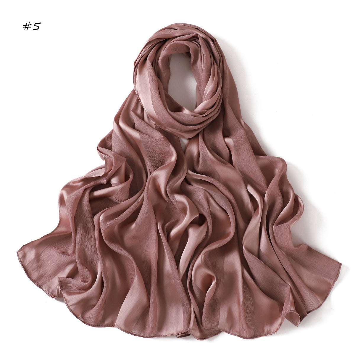 YZ291  Striped Satin Long Scarf Shawl