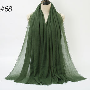 BS414 Plain Crinkled Cotton Hijab