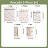 #50-Avocado 5 Piece Set （Small Medium Large + Cylinder + Bra）
