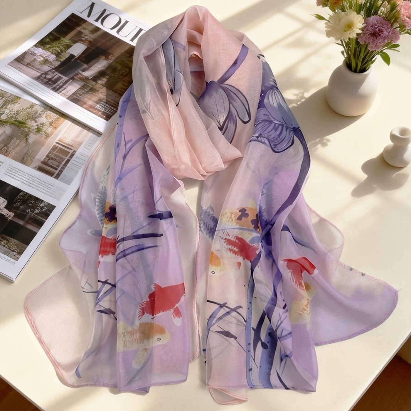 XX2001   Versatile Printed Chiffon Scarf
