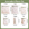 #51-Avocado 6 Piece Set （Small Medium Large + Extra Large + Cylinder + Bra）