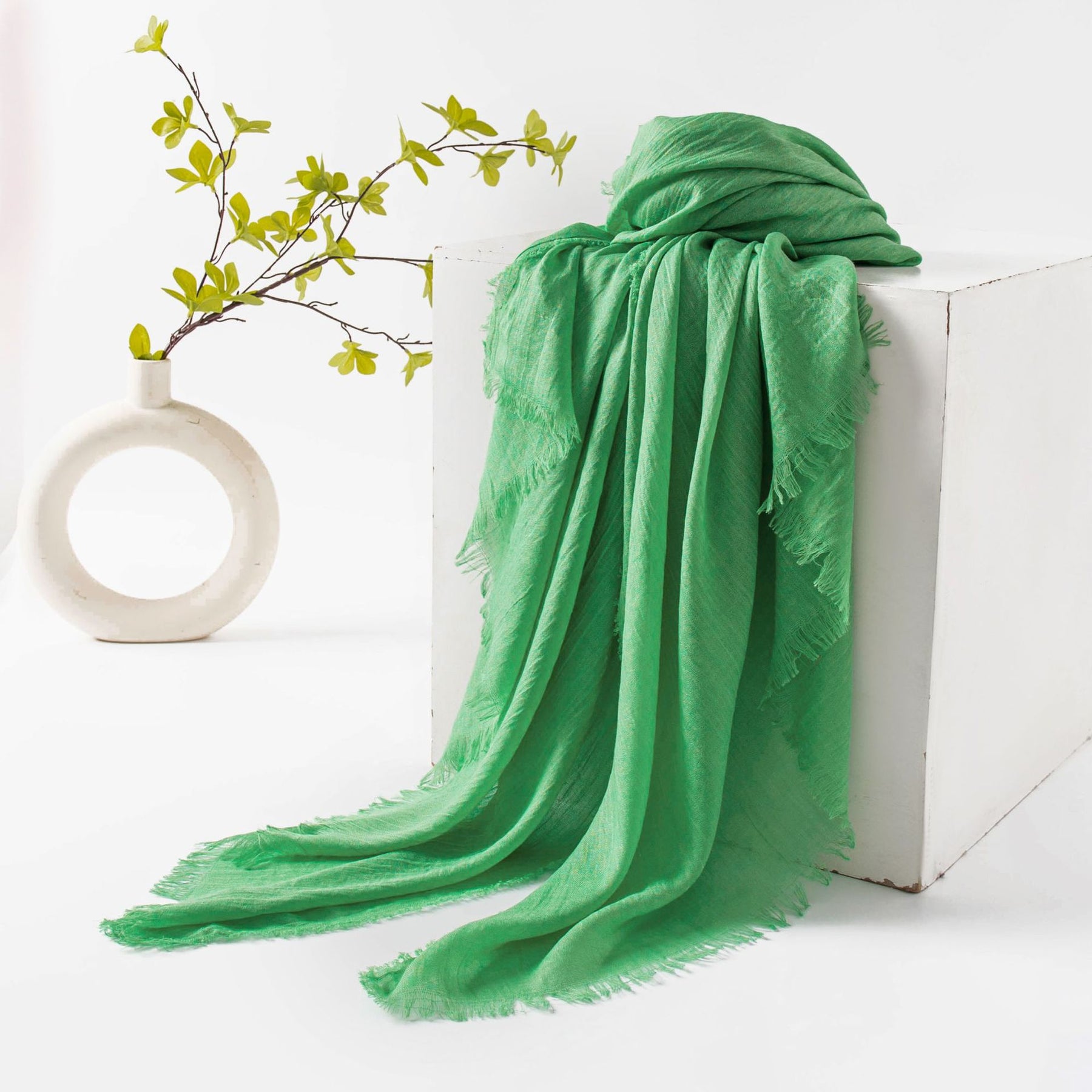 FH24-5559 Cotton and linen scarf for women in spring and autumn hijab/Scarf