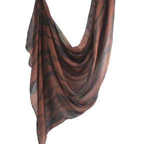 WJ001  Printed Tie-Dye Polyester Long Hijab