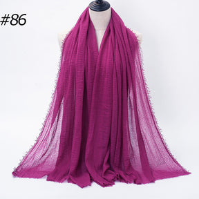BS414 Plain Crinkled Cotton Hijab