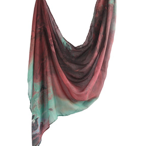 WJ001  Printed Tie-Dye Polyester Long Hijab
