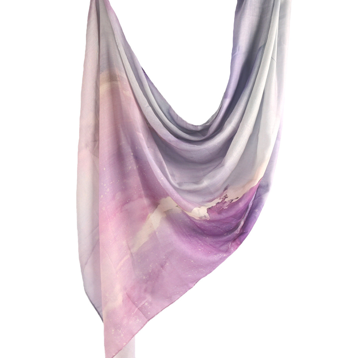 WJ001  Printed Tie-Dye Polyester Long Hijab