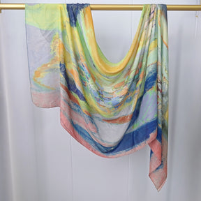 JB020  Fashion Single Stitch Printed Modal Hijab