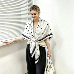 S11001  110*110 cm Printed Silk-Look Large Square Scarf