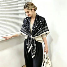 S11001  110*110 cm Printed Silk-Look Large Square Scarf