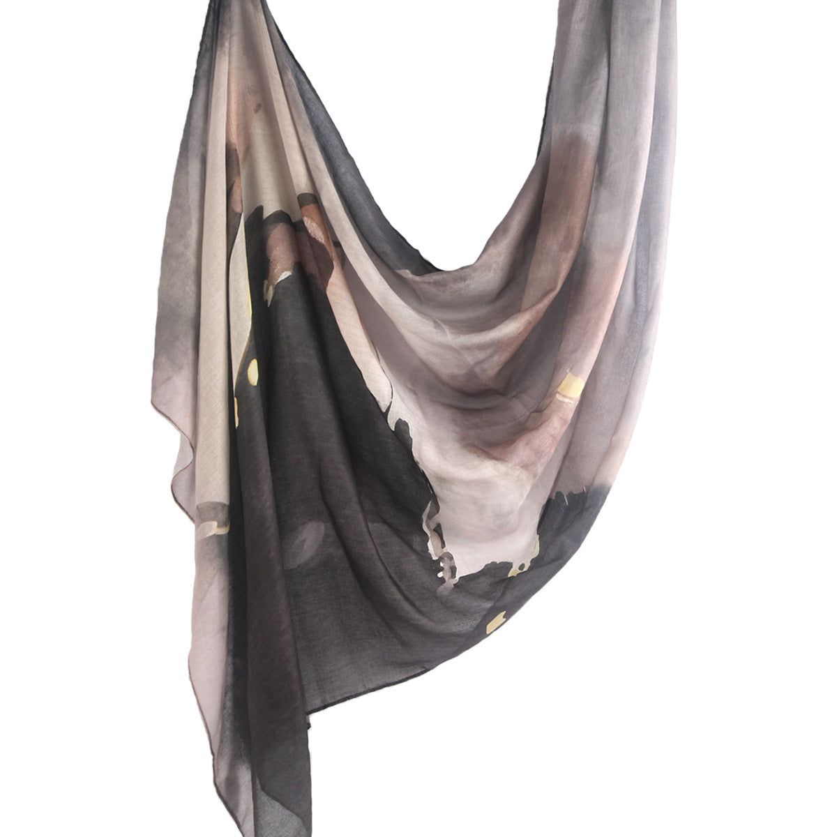 WJ001  Printed Tie-Dye Polyester Long Hijab