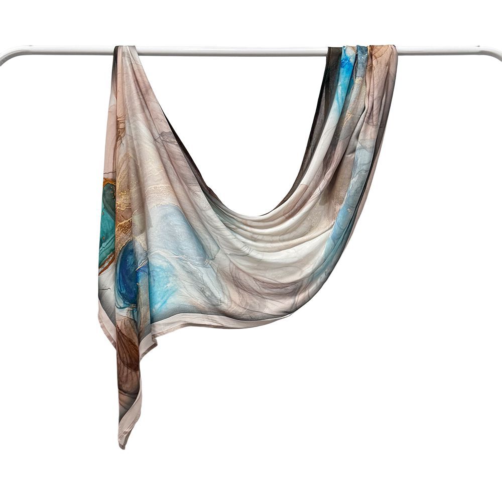WJ002 Printed Double Stitch Modal Hijab