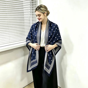 S11001  110*110 cm Printed Silk-Look Large Square Scarf