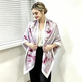 S11001  110*110 cm Printed Silk-Look Large Square Scarf