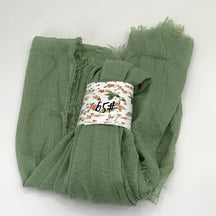 WJ01  Plain Seersucker Crinkle Fringe Edge Large Hijab