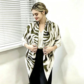 S11001  110*110 cm Printed Silk-Look Large Square Scarf