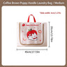 #66-Coffee Apple Dog Tote Bag （Medium 35*45*4cm）