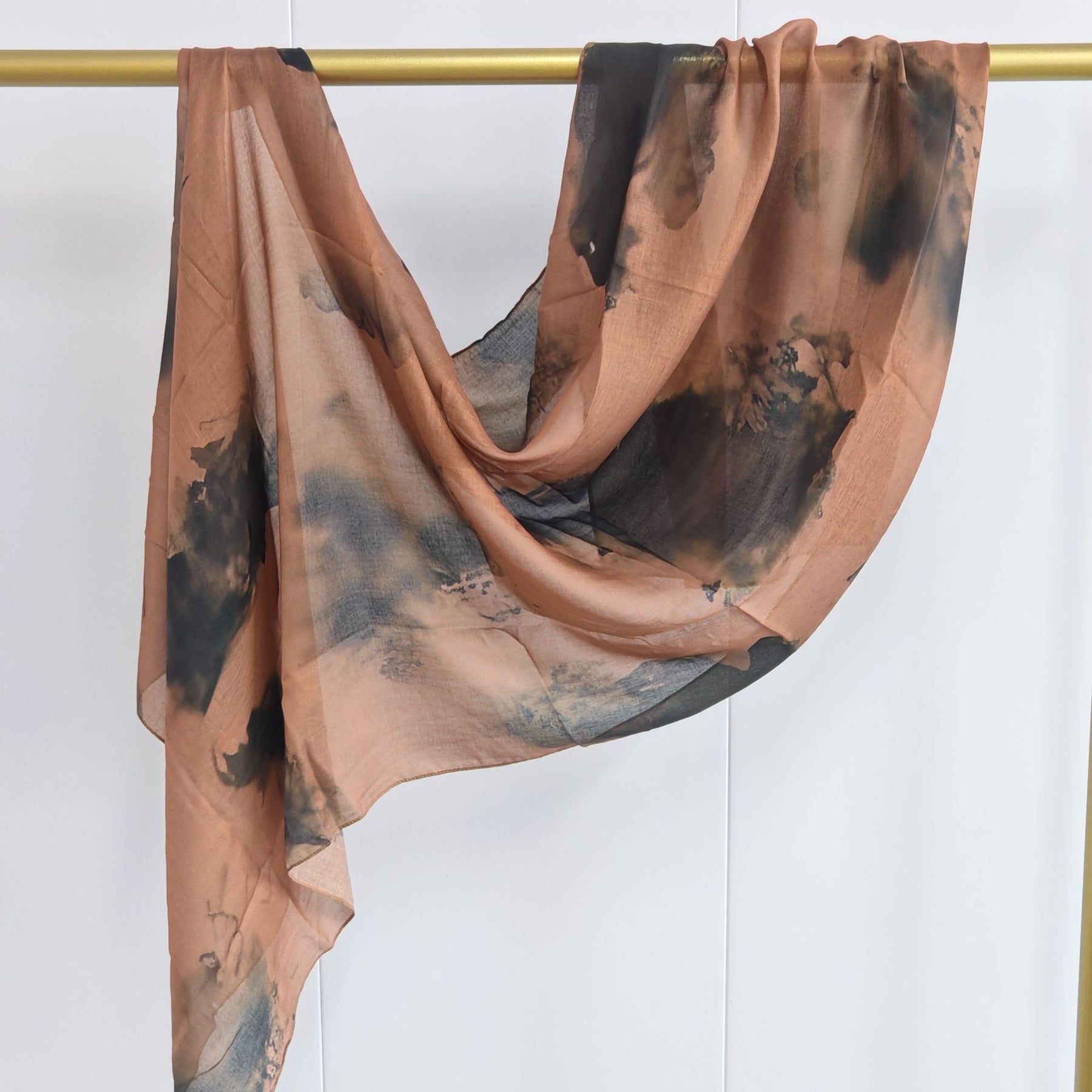 JB030  Printed Double-Sided Dye Penetration Soft Hijab