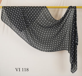 DL001  Modal printed hijab with square corners and rolled hem