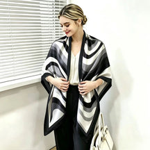S11001  110*110 cm Printed Silk-Look Large Square Scarf