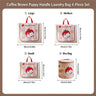 #69-Coffee Apple Dog Tote Bag 4 Piece Set （Small Medium Large + Bra）