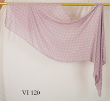 DL001  Modal printed hijab with square corners and rolled hem