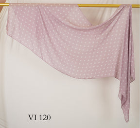 DL001  Modal printed hijab with square corners and rolled hem
