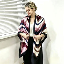 S11001  110*110 cm Printed Silk-Look Large Square Scarf