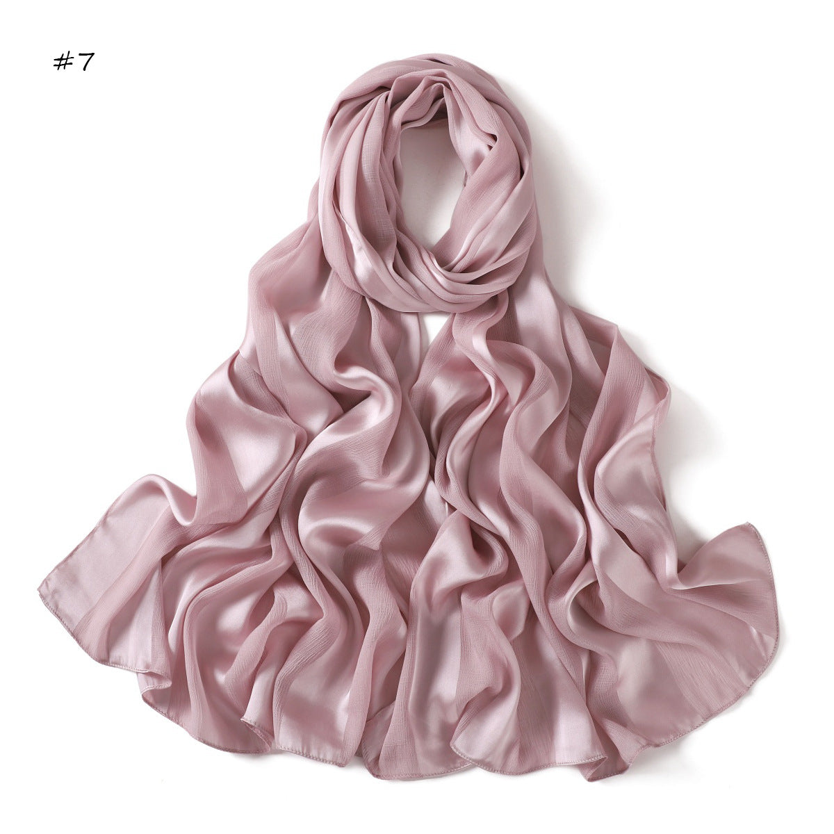 YZ291  Striped Satin Long Scarf Shawl