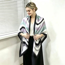 S11001  110*110 cm Printed Silk-Look Large Square Scarf