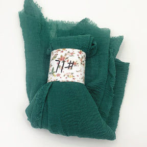 WJ01  Plain Seersucker Crinkle Fringe Edge Large Hijab