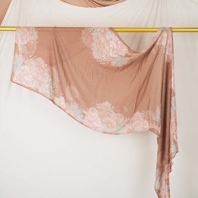 DL001  Modal printed hijab with square corners and rolled hem