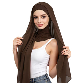 CB-01  Chiffon Scarf Hat Set with Pearl
