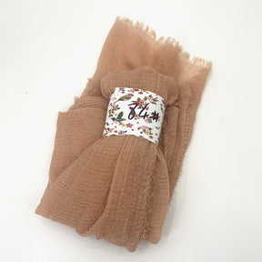 WJ01  Plain Seersucker Crinkle Fringe Edge Large Hijab
