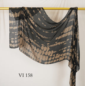 DL001  Modal printed hijab with square corners and rolled hem
