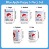 #86-Blue Apple Dog 5 Piece Set （Small Medium Large + Cylinder + Bra）