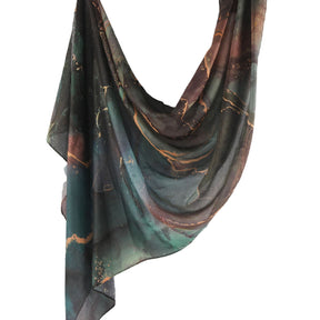 WJ001  Printed Tie-Dye Polyester Long Hijab