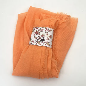 WJ01  Plain Seersucker Crinkle Fringe Edge Large Hijab