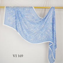 DL001  Modal printed hijab with square corners and rolled hem