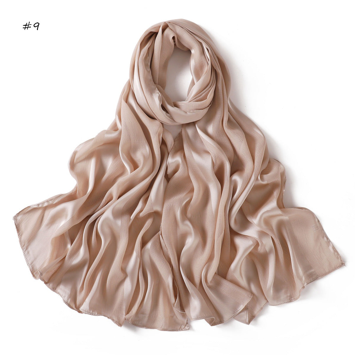 YZ291  Striped Satin Long Scarf Shawl