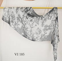 DL001  Modal printed hijab with square corners and rolled hem
