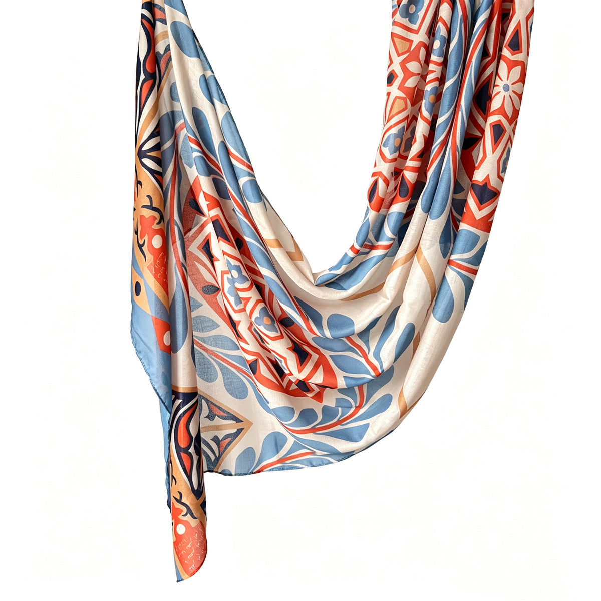 JB030 Printed Double-Sided Polyester Cotton Hijab