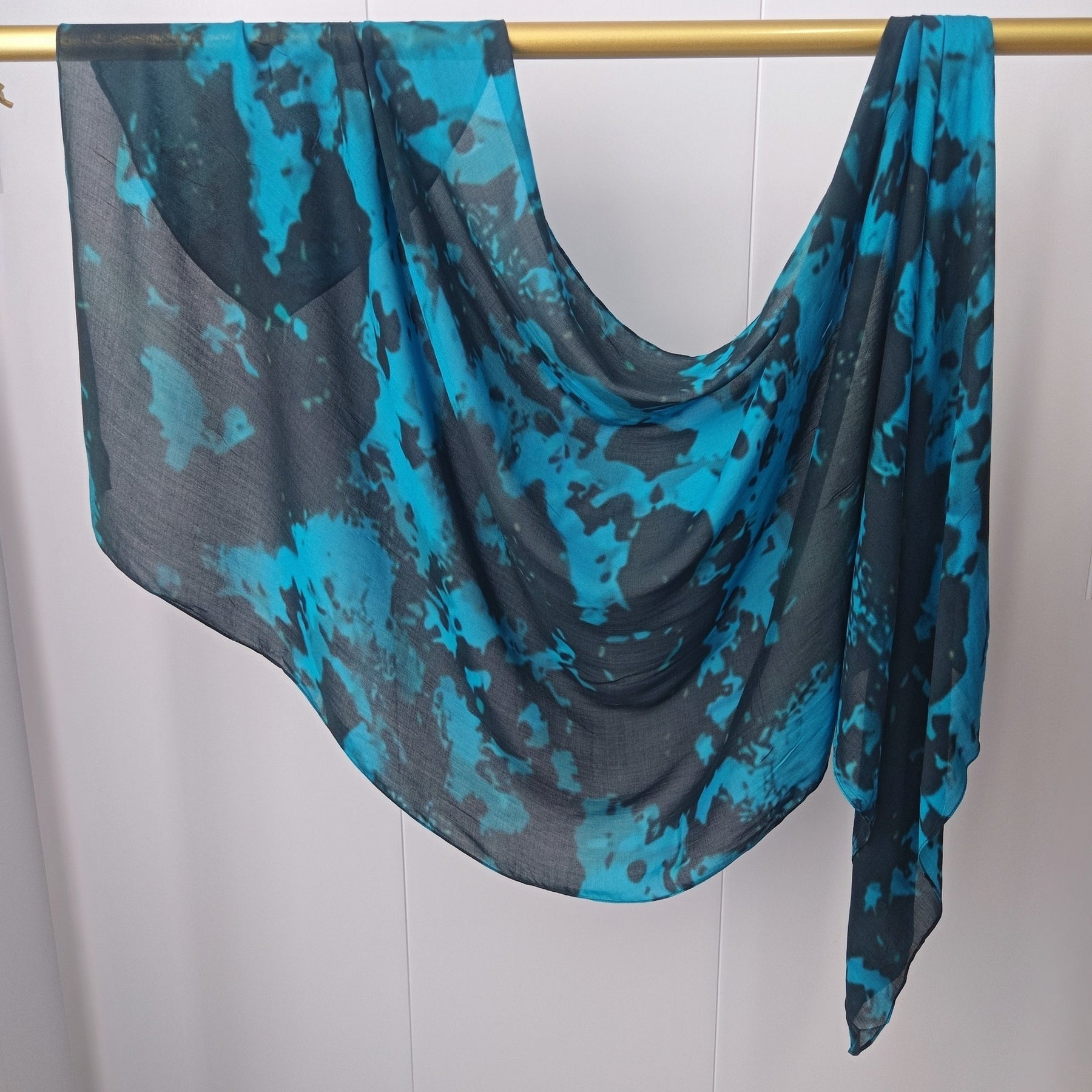 JB020  Fashion Single Stitch Printed Modal Hijab